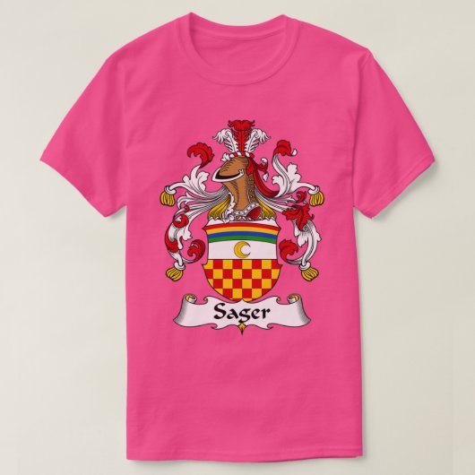 Sager muntstuk van de gezinscrest van de wapenindu t-shirt (Design voorkant)