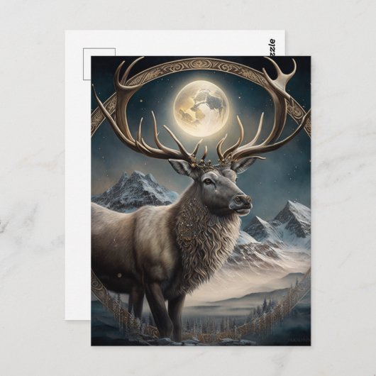 Sagerendieren Briefkaart (Voorkant / Achterkant)