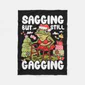 Sagging But Still Gagging Frog Funny Cringe Meme C Fleece Deken (Voorkant)