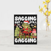 Sagging But Still Gagging Frog Funny Cringe Meme C Kaart (Gele Bloem)
