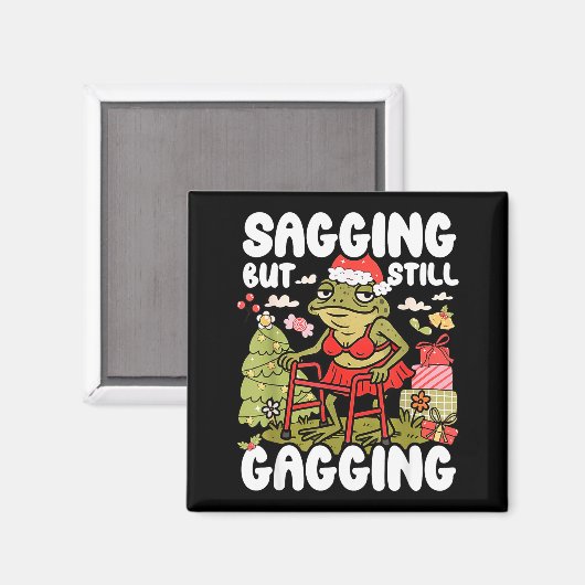 Sagging But Still Gagging Frog Funny Cringe Meme C Magneet (Voorkant / Achterkant)