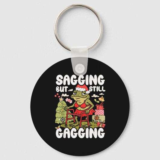 Sagging But Still Gagging Frog Funny Cringe Meme C Sleutelhanger (Voorkant)