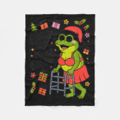 Sagging But Still Gagging Funny Christmas Frog Hol Fleece Deken (Voorkant)
