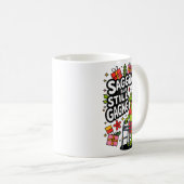 Sagging But Still Gagging Funny Christmas Frog Hol Koffiemok (Voorkant rechts)