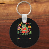 Sagging But Still Gagging Funny Christmas Frog Hol Sleutelhanger (Voorkant)