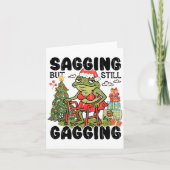Sagging But Still Gagging, Funny Christmas Meme Kaart (Voorkant)