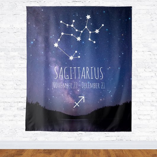 Saggitarius | Aangepaste astrologie Tapestry Wandkleed
