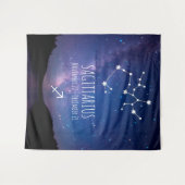 Saggitarius | Aangepaste astrologie Tapestry Wandkleed (Voorkant (horizontaal))