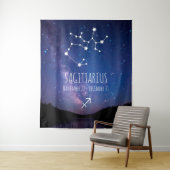 Saggitarius | Aangepaste astrologie Tapestry Wandkleed (In situ)