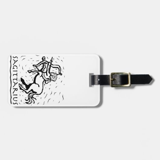 Saggitarius Birthday Year Astrological Zodiac Sign Bagagelabel (Voorkant horizontaal)