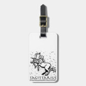 Saggitarius Birthday Year Astrological Zodiac Sign Bagagelabel (Voorkant verticaal)