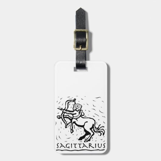 Saggitarius Birthday Year Astrological Zodiac Sign Bagagelabel (Voorkant verticaal)