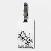 Saggitarius Birthday Year Astrological Zodiac Sign Bagagelabel (Achterkant verticaal)