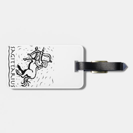Saggitarius Birthday Year Astrological Zodiac Sign Bagagelabel (Achterkant horizontaal)