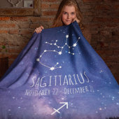 Saggitarius | Gepersonaliseerde zodiac-constellati Fleece Deken