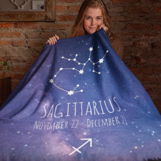 Saggitarius | Gepersonaliseerde zodiac-constellati Fleece Deken