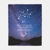 Saggitarius | Gepersonaliseerde zodiac-constellati Fleece Deken (Voorkant)
