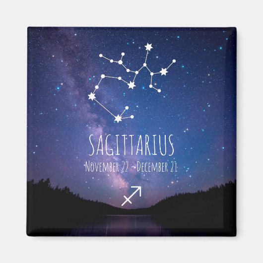 Saggitarius | Gepersonaliseerde zodiac-constellati Magneet (Voorkant)