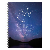 Saggitarius | Gepersonaliseerde zodiac-constellati Notitieboek (Voorkant)