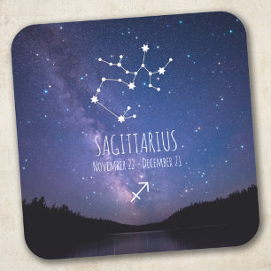 Saggitarius   Gepersonaliseerde zodiac-constellati Vierkante Sticker