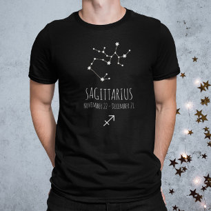 Saggitarius Gepersonaliseerde zodische sterrena T-shirt