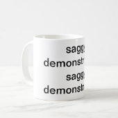 saggy-demonstratie koffiemok (Voorkant links)