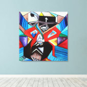 Saginaw Grant Cubism Picasso Inspired Painting Canvas Afdruk (Insitu (Houten vloer))