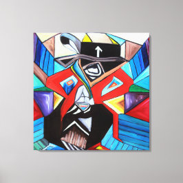 Saginaw Grant Cubism Picasso Inspired Painting Canvas Afdruk