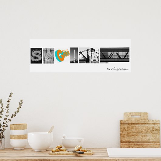 Saginaw Letters Poster (Keuken)