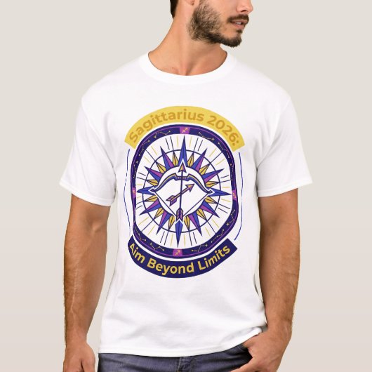 Sagittarius 2026 Zodiac Mandala | Archer Fire Sign T-shirt (Voorkant)