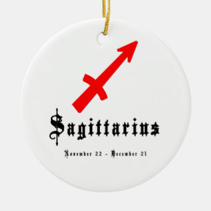 Sagittarius, 22 november - 21 december keramisch ornament