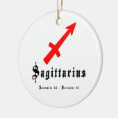 Sagittarius, 22 november - 21 december keramisch ornament (Links)