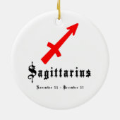 Sagittarius, 22 november - 21 december keramisch ornament (Achterkant)