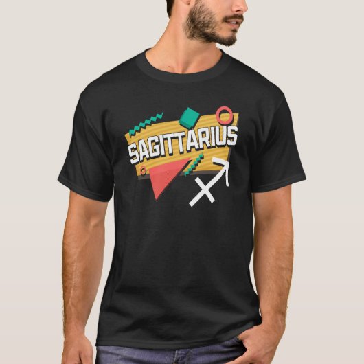 Sagittarius 90s Horoscope Zodiac Sign Astrology T-shirt (Voorkant)