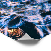 Sagittarius A Lichtgevende Abstracte Ruimte Kunst  Poster (Hoek)