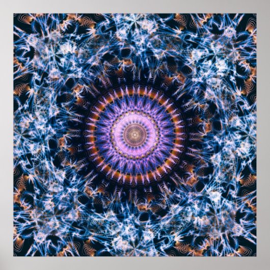 Sagittarius A Lichtgevende Abstracte Ruimte Kunst  Poster (Voorkant)