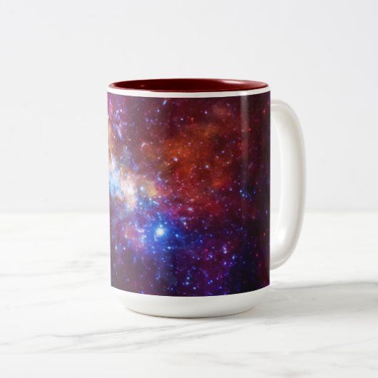 Sagittarius A Milky Way Galaxy Afbeelding Tweekleurige Koffiemok (Voorkant rechts)