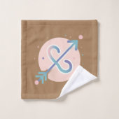 SAGITTARIUS, abstract ontwerp van het sterrenbeeld Bad Handdoek (Wasdoekje)