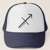 SAGITTARIUS, abstract ontwerp van het sterrenbeeld Trucker Pet (Voorkant)