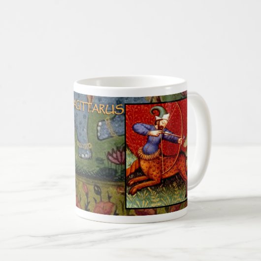 Sagittarius Ancient Zodiac Sign Astrology Cup/Mok Koffiemok (Voorkant rechts)