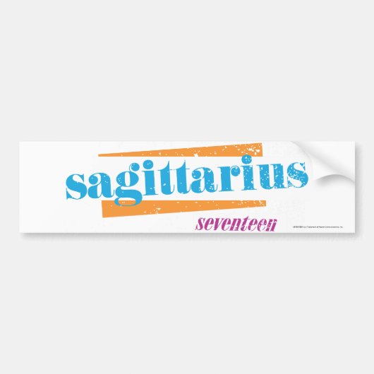 Sagittarius Aqua Bumpersticker (Voorkant)