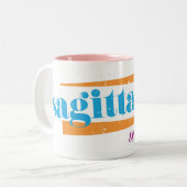 Sagittarius Aqua Tweekleurige Koffiemok (Voorkant links)