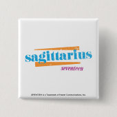 Sagittarius Aqua Vierkante Button 5,1 Cm (Voorkant)