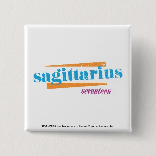 Sagittarius Aqua Vierkante Button 5,1 Cm (Voorkant)