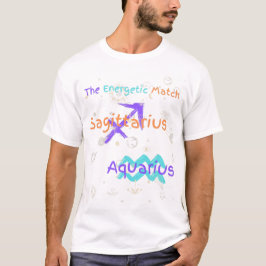 Sagittarius Aquarius Zodiac Couple T-Shirt
