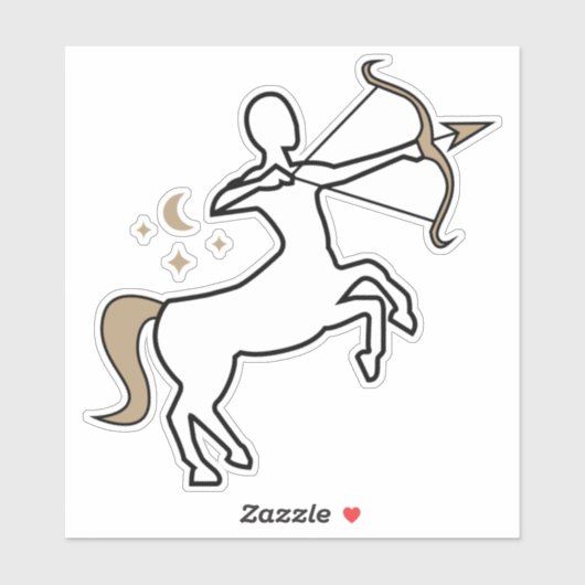 Sagittarius Archer-brandteken astrologisch symbool Sticker (Vel)