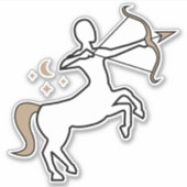 Sagittarius Archer-brandteken astrologisch symbool Sticker (Voorkant)