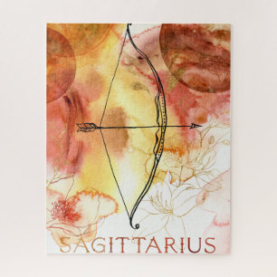 Sagittarius archer red oranje gouden planeten zodi legpuzzel