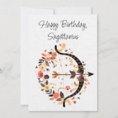 Sagittarius Archer Zodiac Boho Verjaardag Flat Kaa (Voorkant)