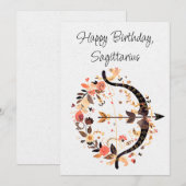 Sagittarius Archer Zodiac Boho Verjaardag Flat Kaa (Voorkant / Achterkant)